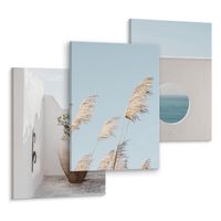 Obrazy Do Sypialni Salonu TRAWA Morze Widok Rośliny 90cm x 40cm