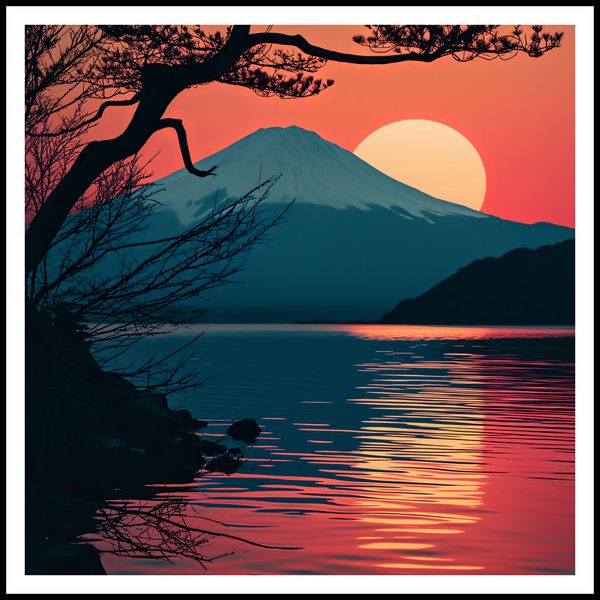 Plakat 90x90cm Góra Wieczorem zdjęcie 3