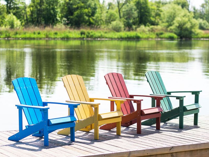 Krzesło ogrodowe czerwone ADIRONDACK zdjęcie 2