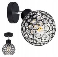 LAMPA KINKIET żyrandol ruchomy LOFT Klosz KRYSZTAŁ