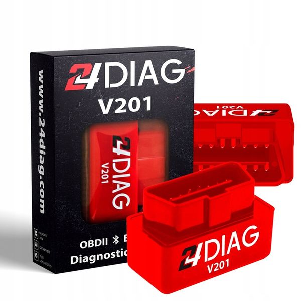 24DIAG V201 ELM327 BLUETOOTH OBD2 INTERFEJS DIAGNOSTYCZNY ANDROID OBDII BT zdjęcie 8