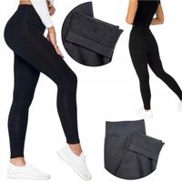 Legginsy OCIEPLANE BAWEŁNIANE ciepłe leginsy grube GETRY zimowe S/M