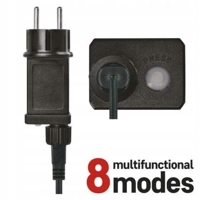 Dekoracje - 180 LED drop kurtyna 1,7x1,5m ciepła biel, 8 programów, IP44 na Arena.pl