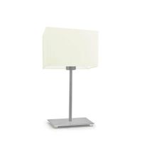 Lampka AMALFI abażur beżowy stelaż stal szczotkowana
