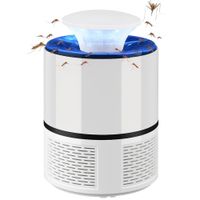 Lampa pułapka na komary muchy ćmy owady uv mocna elektryczna biało-czarny