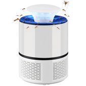 Lampa pułapka na komary muchy ćmy owady uv mocna elektryczna biało-czarny