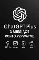ChatGPT Plus – 3 Miesiące (1 Użytkownik) – Konto Prywatne z subskrypcją