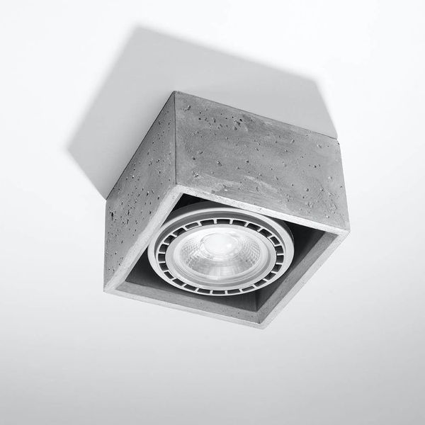Kwadratowa lampa sufitowa SL.0883 betonowa do sypialni zdjęcie 2