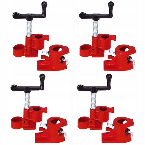 ŚCISK STOLARSKI ZACISK MOCNY RUROWY BEZKOŃCOWY 3/4" ZESTAW x 4 SZT na Arena.pl