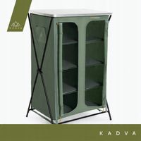 Szafka turystyczna KADVA CAMPshelf 24 zielony OS Aluminiowy blat