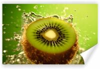 Fototapeta kuchenna PREMIUM STRUKTURA ZMYWALANA NA WYMIAR kiwi w wodzie