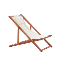 Leżak ogrodowy beżowy AVELLINO