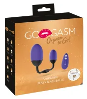 gogasm kulki treningowe silikonowe fioletowe 7 trybow 21cm