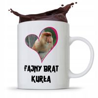 Kubek Prezent Dla Brata Braciszka Fajny Brat Kurła Z Nadrukiem Ze Zdjęciem