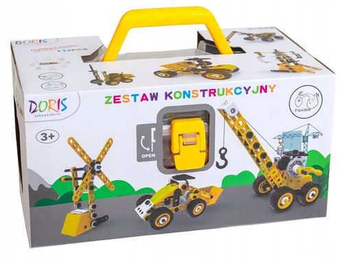 KLOCKI 10w1 KONSTRUKCYJNE EDUKACYJNE POJAZDY BUDOWLANE ZESTAW 112 elementów na Arena.pl