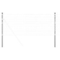 Słupki ogrodzeniowe 2 pcs Srebrny 70 cm Stal Malowana Proszkowo