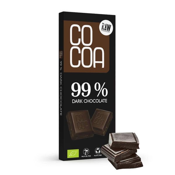 CZEKOLADA GORZKA 99 % BIO 40 g - COCOA zdjęcie 1