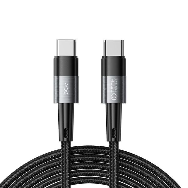 TECH-PROTECT ULTRABOOST TYPE-C CABLE PD60W/3A 300CM GREY zdjęcie 1