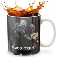 KUBEK 330ml GRAFIKA PREZENT ŚWIĘTA WZÓR - GRA SERIAL WIEDŹMIN + IMIĘ