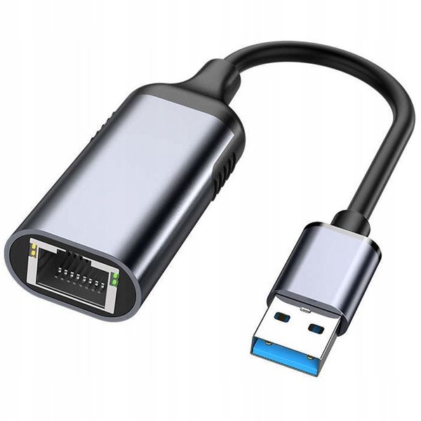 PRZEJŚCIÓWKA USB ETHERNET ADAPTER KARTA SIECIOWA LAN GIGABIT RJ45 1000MBPS zdjęcie 1