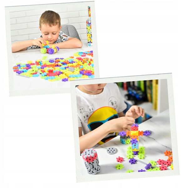 KLOCKI KONSTRUKCYJNE WAFLE MELI Basic Constructor 400 EL MINI GOFRY PUZZLE zdjęcie 16