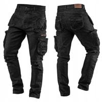 NEO Spodnie robocze JEANS elastan DENIM czarne M