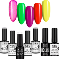 NTN Zestaw Do Paznokci Skittle Nails + baza i top 7w1
