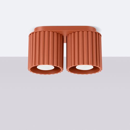 Plafon AURA 2 ochra czerwona GU10 na Arena.pl