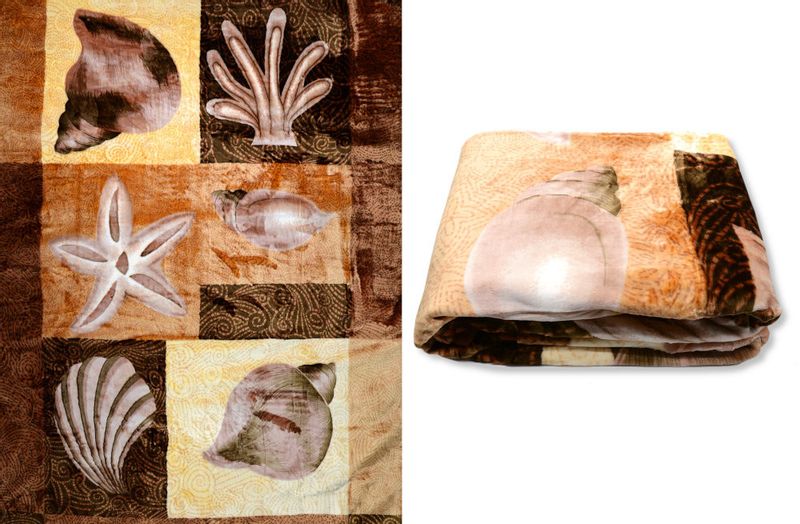 Gruby Koc Akrylowy 160X210 Muszelki Brąz 18781 zdjęcie 2