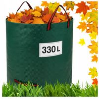 WOREK OGRODOWY NA LIŚCIE ODPADY TRAWĘ SKŁADANY MOCNY KOSZ Z UCHWYTAMI 330L