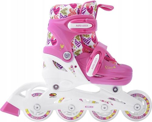 2W1 WROTKO-ROLKI WROTKI ŁYŻWOROLKI REGULOWANE COMBO HEARTS r 26-29 na Arena.pl