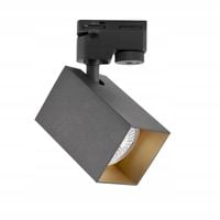 Lampa szynowa reflektor czarny złoty kwadratowy regulowany punktowy Polux