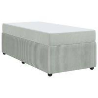 Rama łóżka z materacem Jasnoszary 90 x 200 cm Aksamit