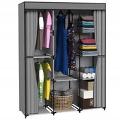 Garderoba Materiałowa Szafa Tekstylna Na Ubrania Buty Duża Składana XXL