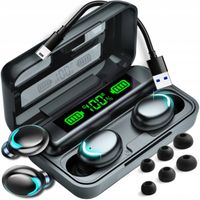 SŁUCHAWKI BEZPRZEWODOWE BLUETOOTH 5.1 DOUSZNE BT + WBUDOWANY POWERBANK