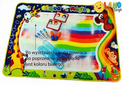 DUŻA MATA WODNA DO MALOWANIA PISAKAMI WODNYMI MATA 100x80 PIECZĄTKI PISAKI na Arena.pl