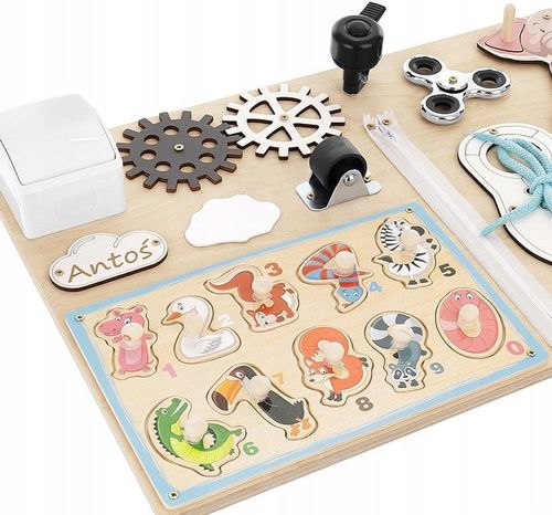 Tablica XL MANIPULACYJNA sensoryczna montessori na Arena.pl