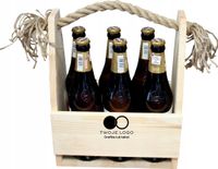 Nosidło skrzynka na piwo z grawerem własnego logo DANYMI FIRMY NADRUKIEM UV