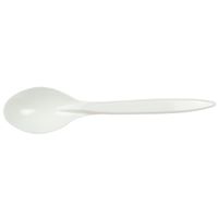 Łyżki plastikowe białe sztućce, 100 sztuk