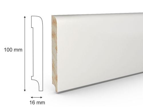Listwy białe Drewno CD100x16 - OPAL 100 na Arena.pl