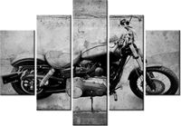 105CM 150CM OBRAZ 5 ELEM HARLEY MÓJ DRUK