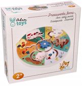 Montessori przesuwanka dla dwulatka Zwierzątka Farma Drewniany Labirynt