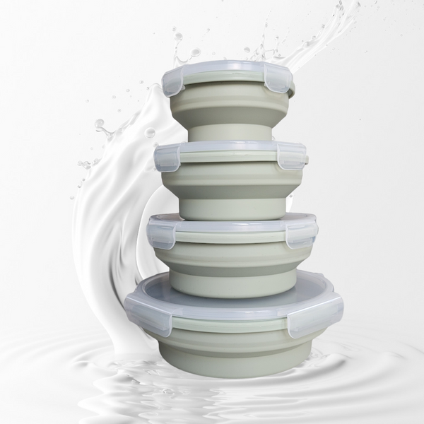 Zestaw pojemników na żywność Pojemnik silikonowy Lunch Box 4 różne zdjęcie 14