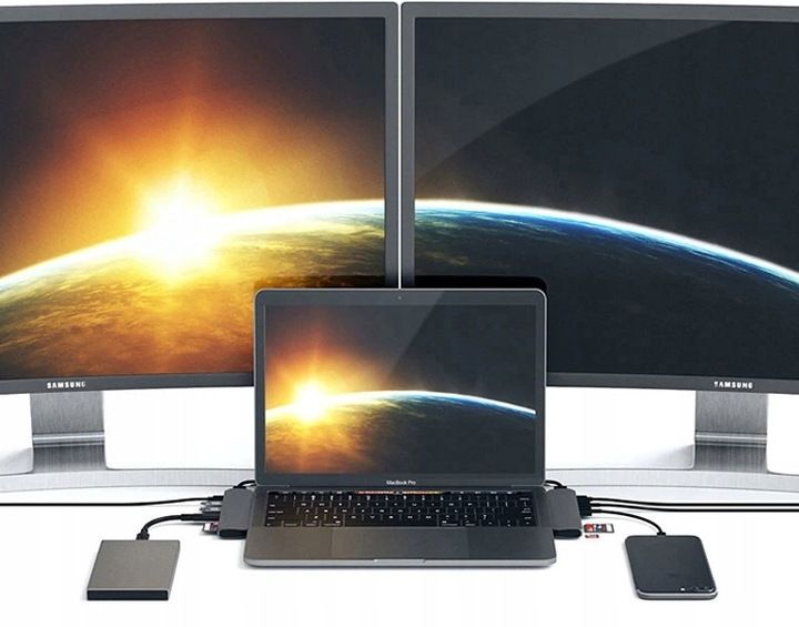 ADAPTER HUB PRZEJŚCIÓWKA USB-C USB THUNDERBOLT HDMI 4K DO MACBOOK PRO AIR zdjęcie 3