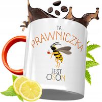 Kubek Pomarańczowy Dla Prawnika Prezent Z Nadrukiem Ze Zdjęciem