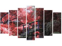 OBRAZ SECRET GARDEN MOST OGRÓD JAPONIA KOLORY