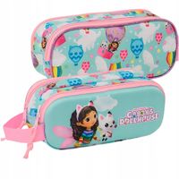 Piórnik Szkolny Dla Dziewczynki 3d Gabi Koci Domek Dwie Komory Saszetka