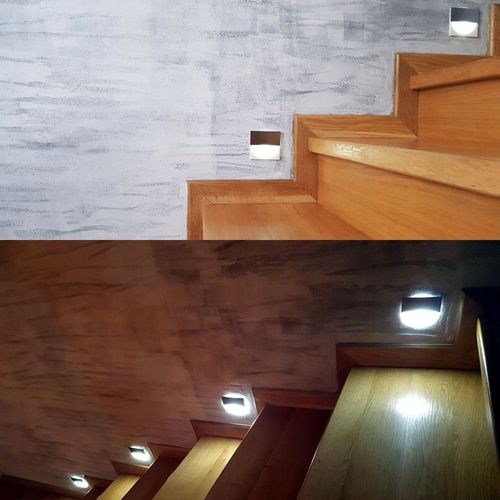 Oświetlenie schodowe oprawa lampka schodowa LED 230V CZARNA Q1 na Arena.pl