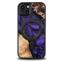 etui bewood unique na iphone 13 - violet z magsafe