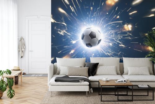 Emaga Fototapeta Piłka Wśród Iskier Flizelina Zmywalna 208x146 na Arena.pl